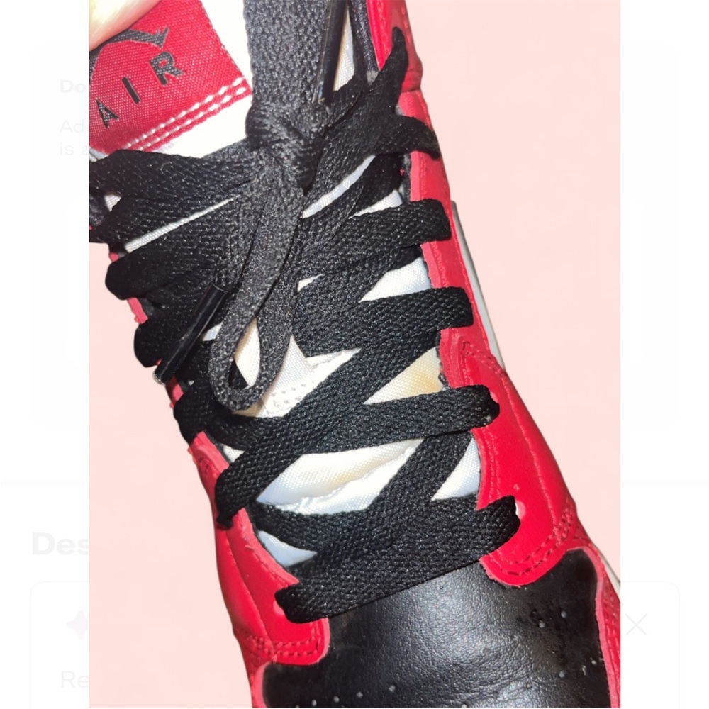 Air Jordan 1 MID Black/Gym Red - Picture 2 of 5